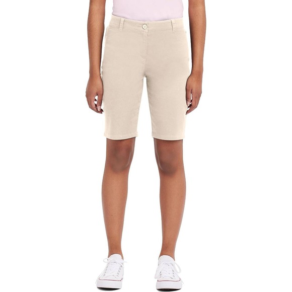 Izod Other - IZOD Girls Khaki Bermuda School Uniform Shorts Adjustable Waist Stretch Size 3